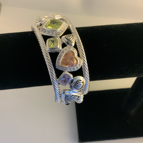 Gemstone Geo Cuff Bracelet - Picture 4 of 11